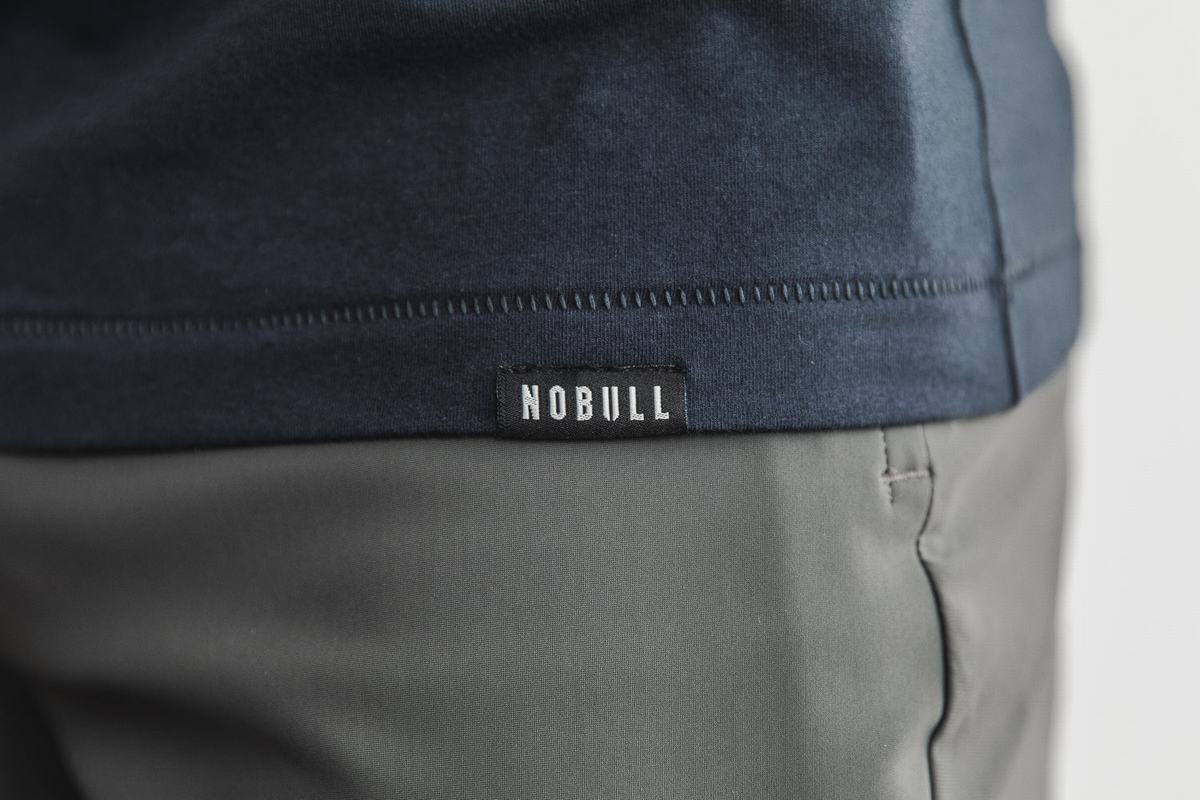 Nobull Heavyweight Pocket Men's Long Sleeves Navy | Australia (RN7091)